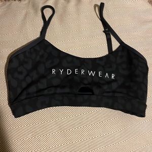 Ryderwear Women's Fully Lined Leopard Print Animal Sports Bra,
